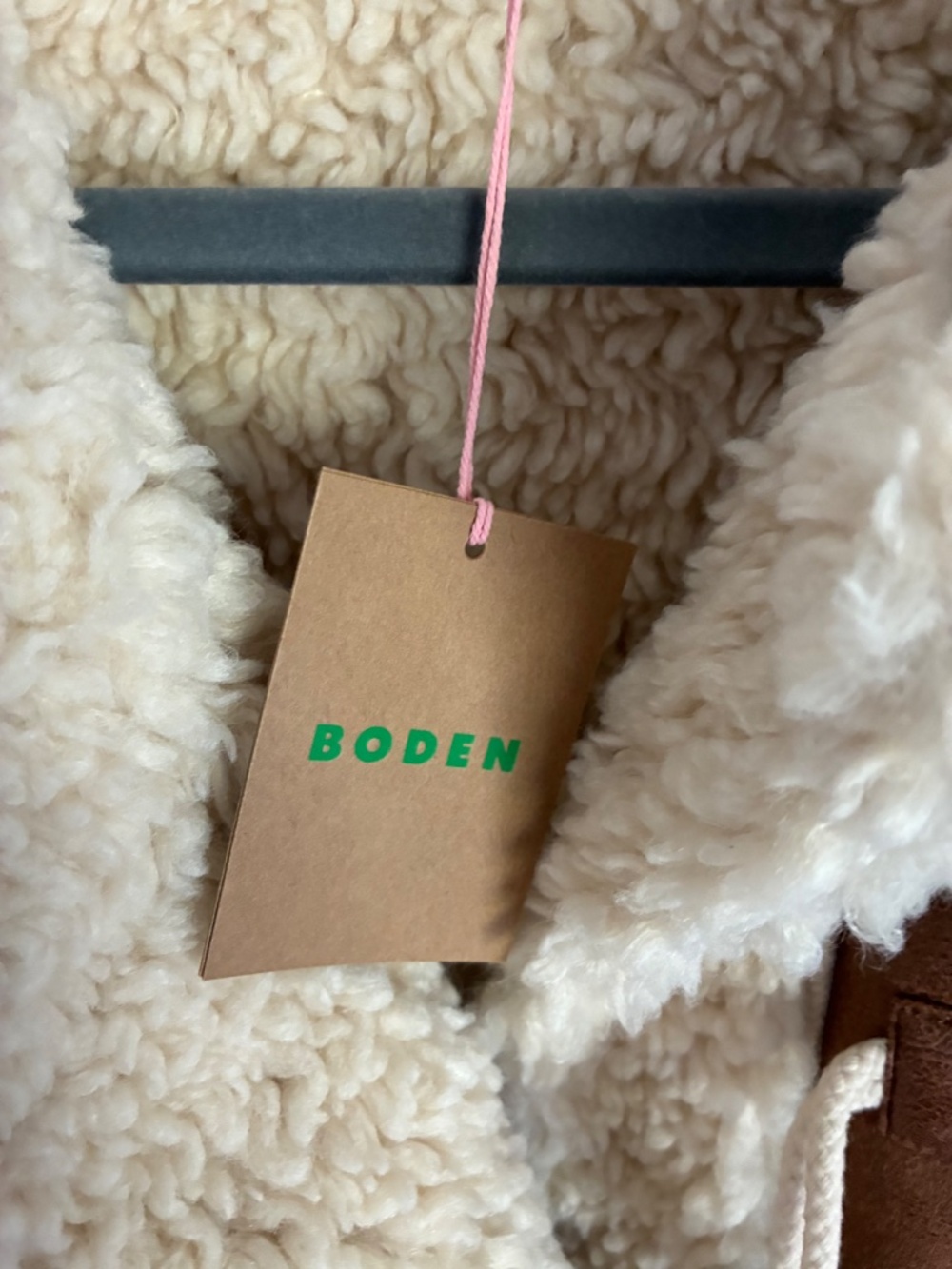 NWT Boden Borg Duffel Winter Coat in Sherpa Fleece 8 M - Picture 4 of 11